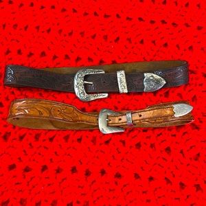 Vintage brown western belts S